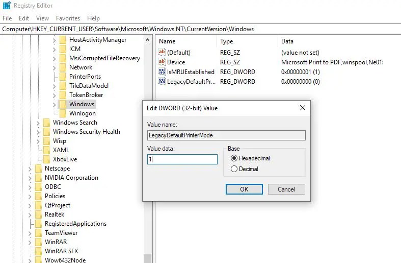 Solved Default printer changes automatically windows 10