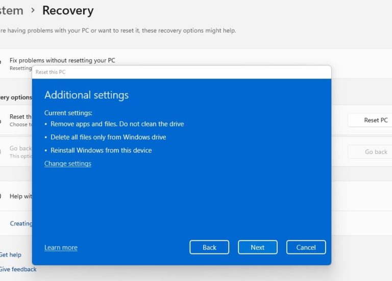 3 Ways to Factory Reset windows 11 without losing data