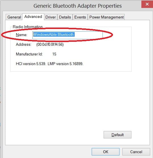How to change Bluetooth Name in Windows 8 or WIndows 8.1