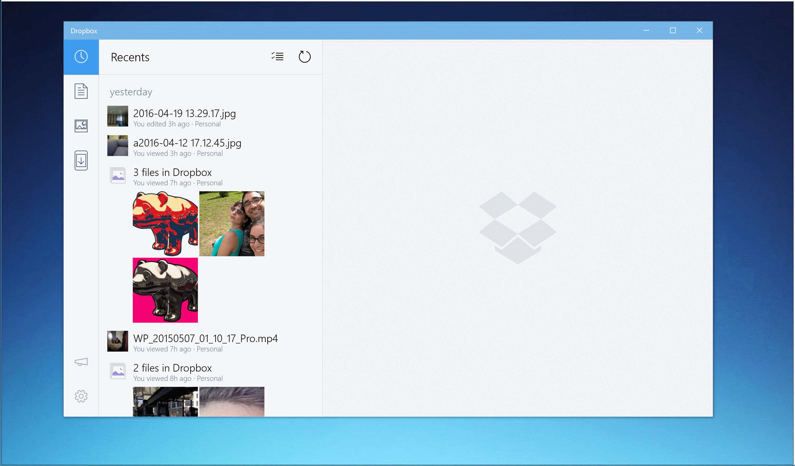DropboxApp für Windows 10 erhält ein großes Update