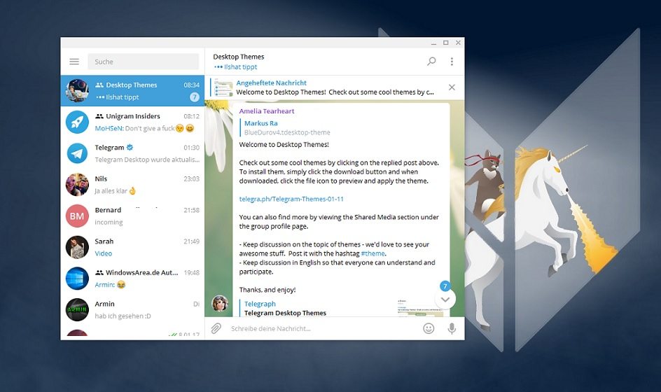 Telegram Desktop Version 1.0 bringt neues Design