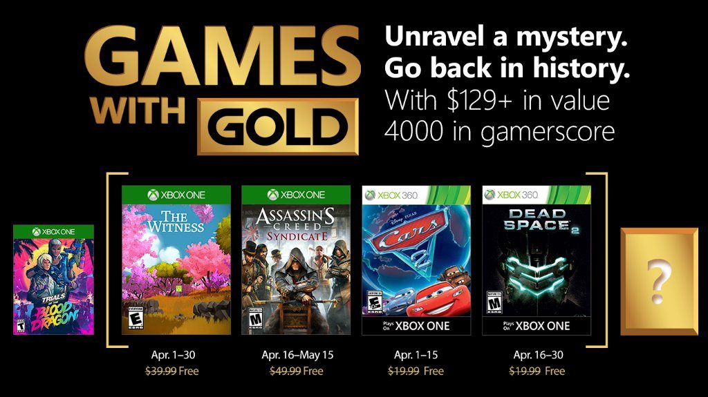 Xbox Live Games with Gold Gratis Spiele im April 2018