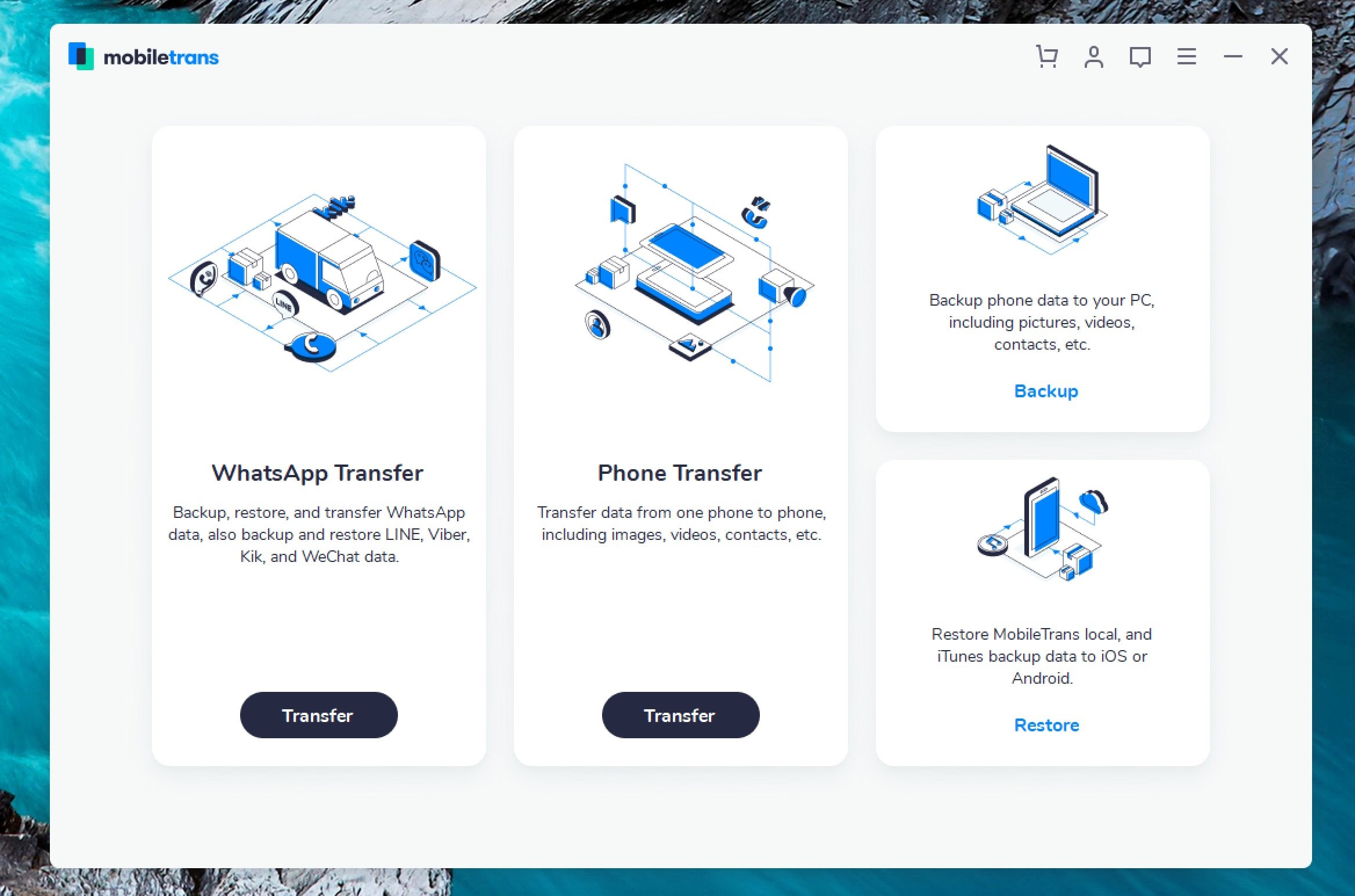 MobileTrans Smartphone Backup und WhatsAppTranser Lösung für Windows 10