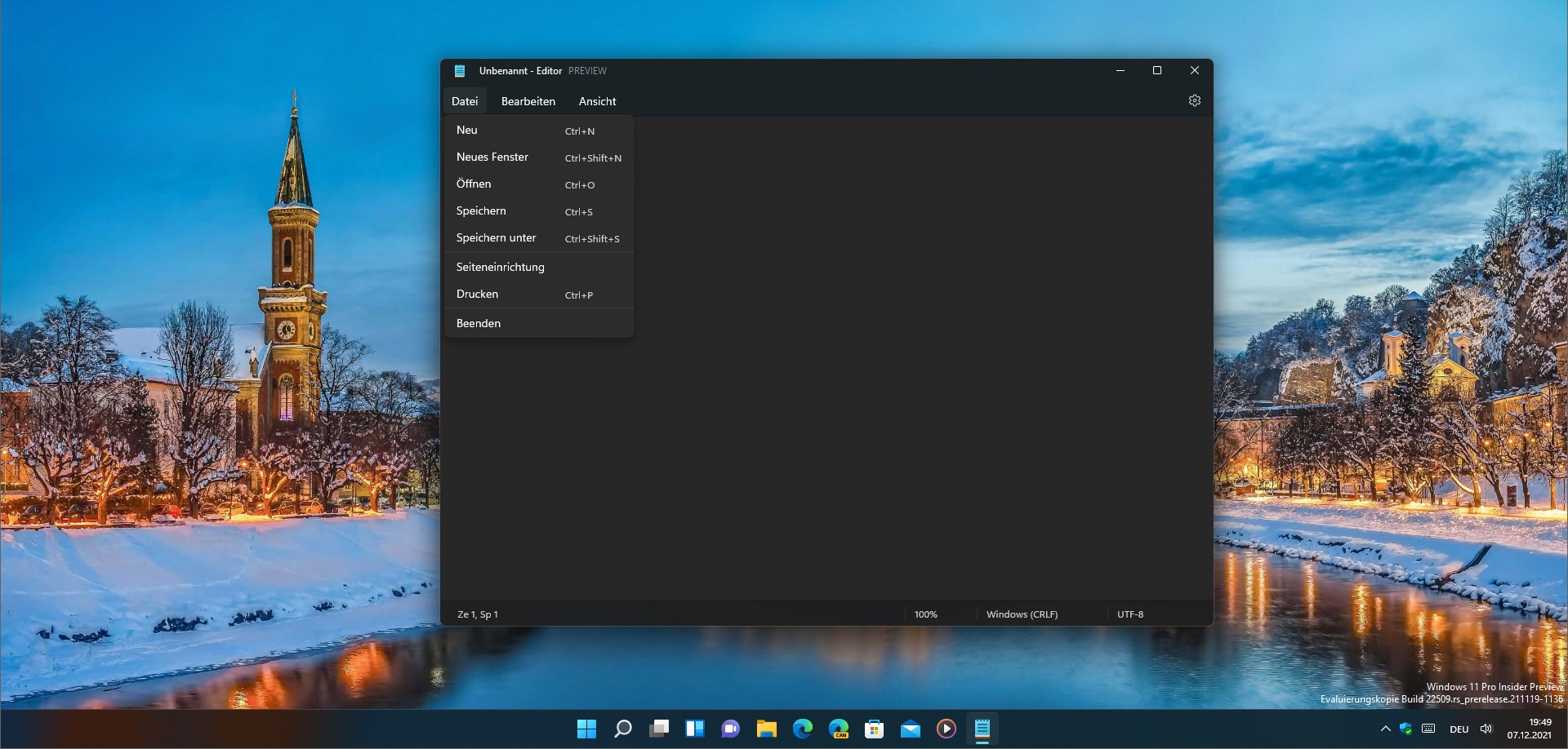 Notepad erhält Dark Theme jetzt für Insider!