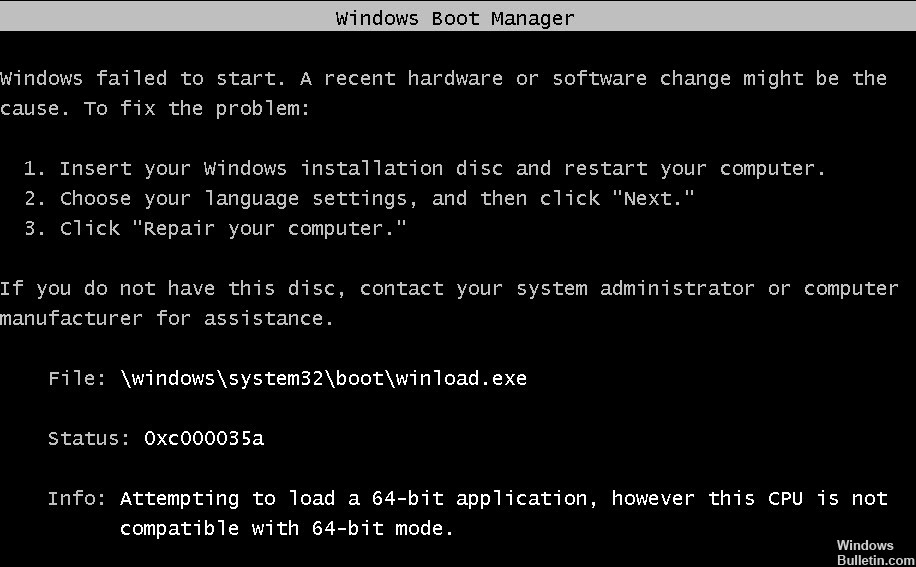 How To Fix Windows Boot Manager Fail 0xc000035a Error Windows Bulletin