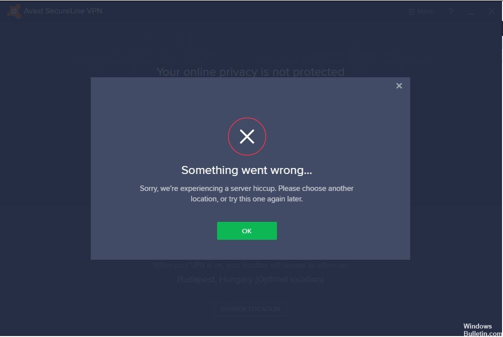 Avast SecureLine VPN 연결 오류 수정 Windows 게시판