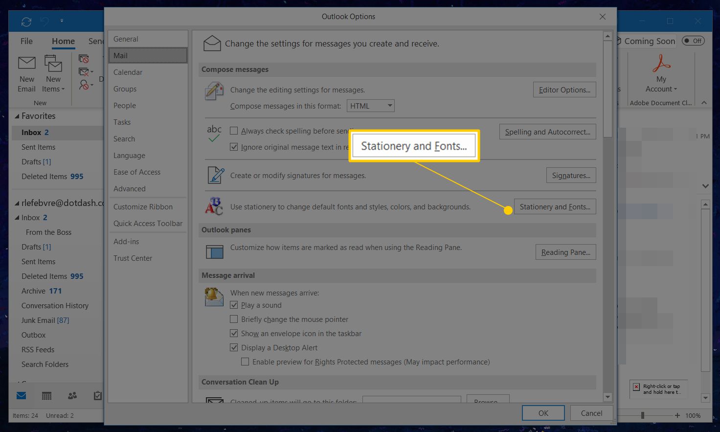 Sådan Skift standardskrifttype, farve, stil og størrelse i