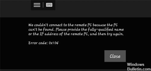 Fixing Remote Desktop Error Code 0x104 (Solved) Windows Bulletin