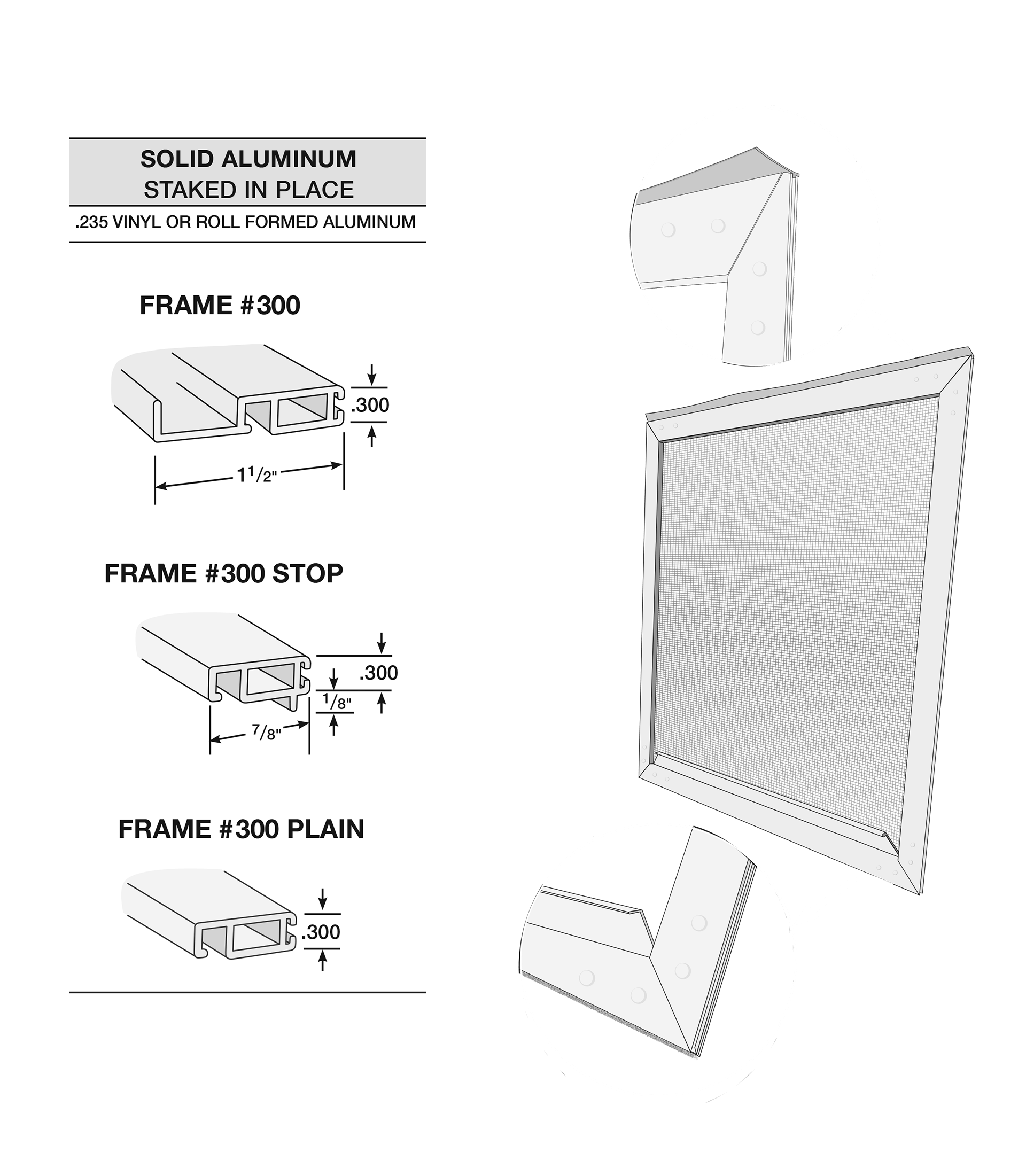 Extruded Aluminum Commercial Double Hung Windows Screens & Fabricated
