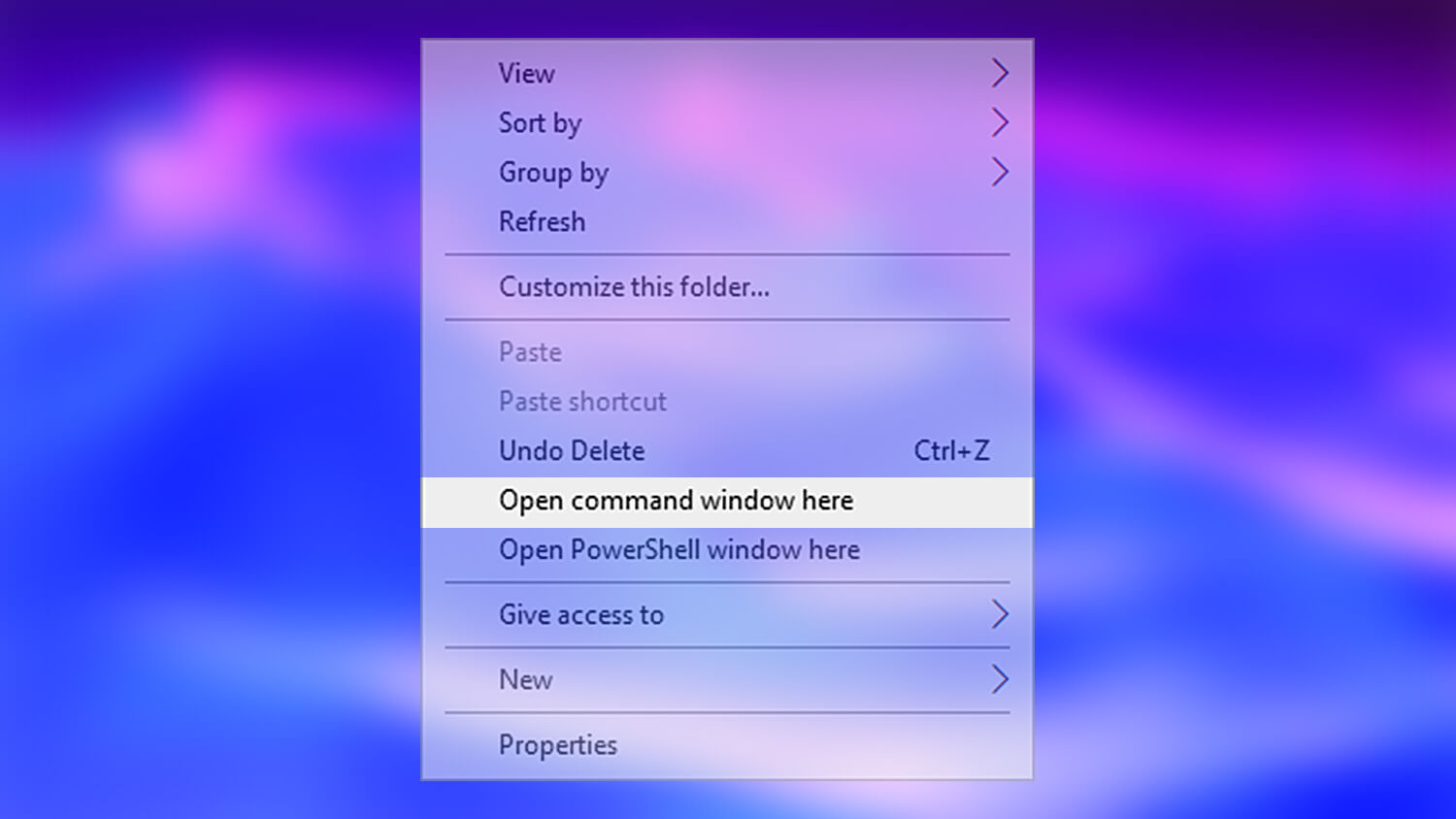 How To Add Open Command Window Here Option To Context Menu