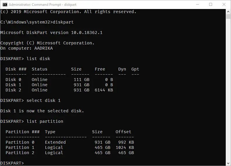 How to Extend Partition with Diskpart Command Line