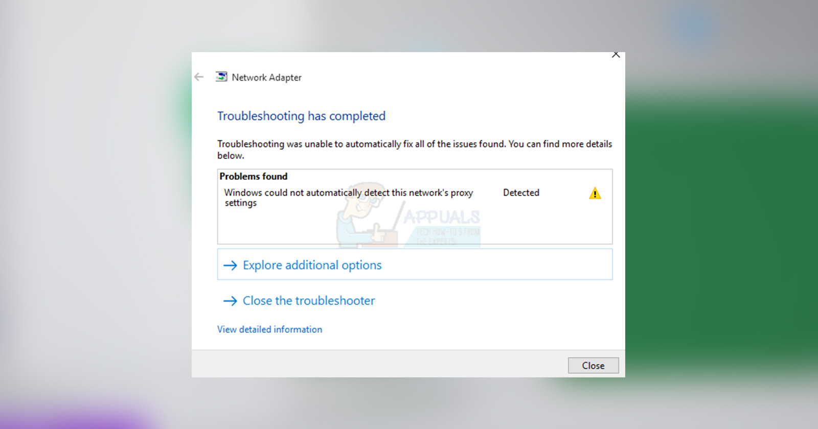 Fix Windows Could Not Automatically Detect This Network s Proxy Settings