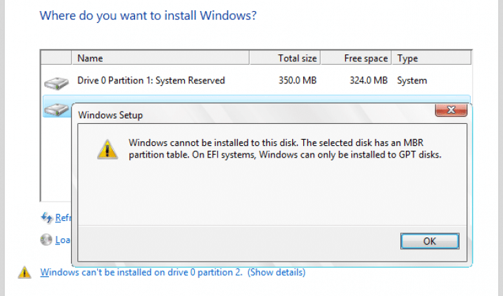 FIX: Windows cannot be installed to this disk - WindowsPRO.eu