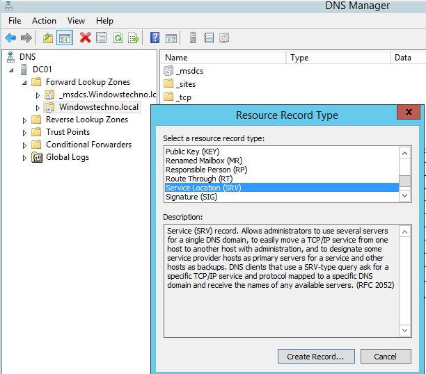 What is SRV record in DNS? WindowsTechno