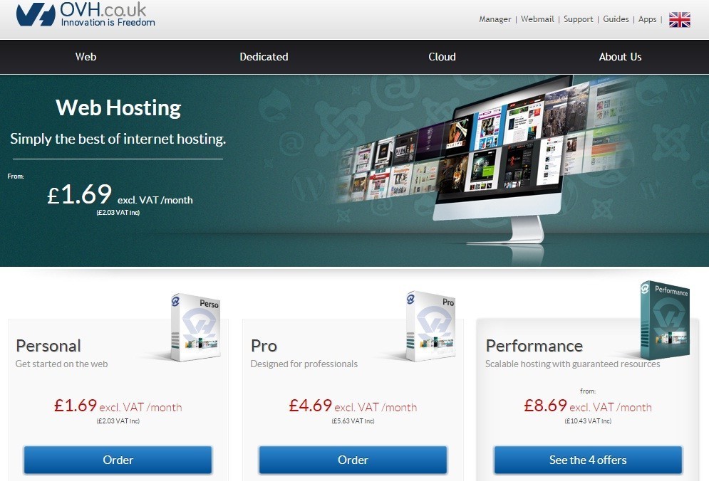 Technical specifications of Web Hostings OVH Guides