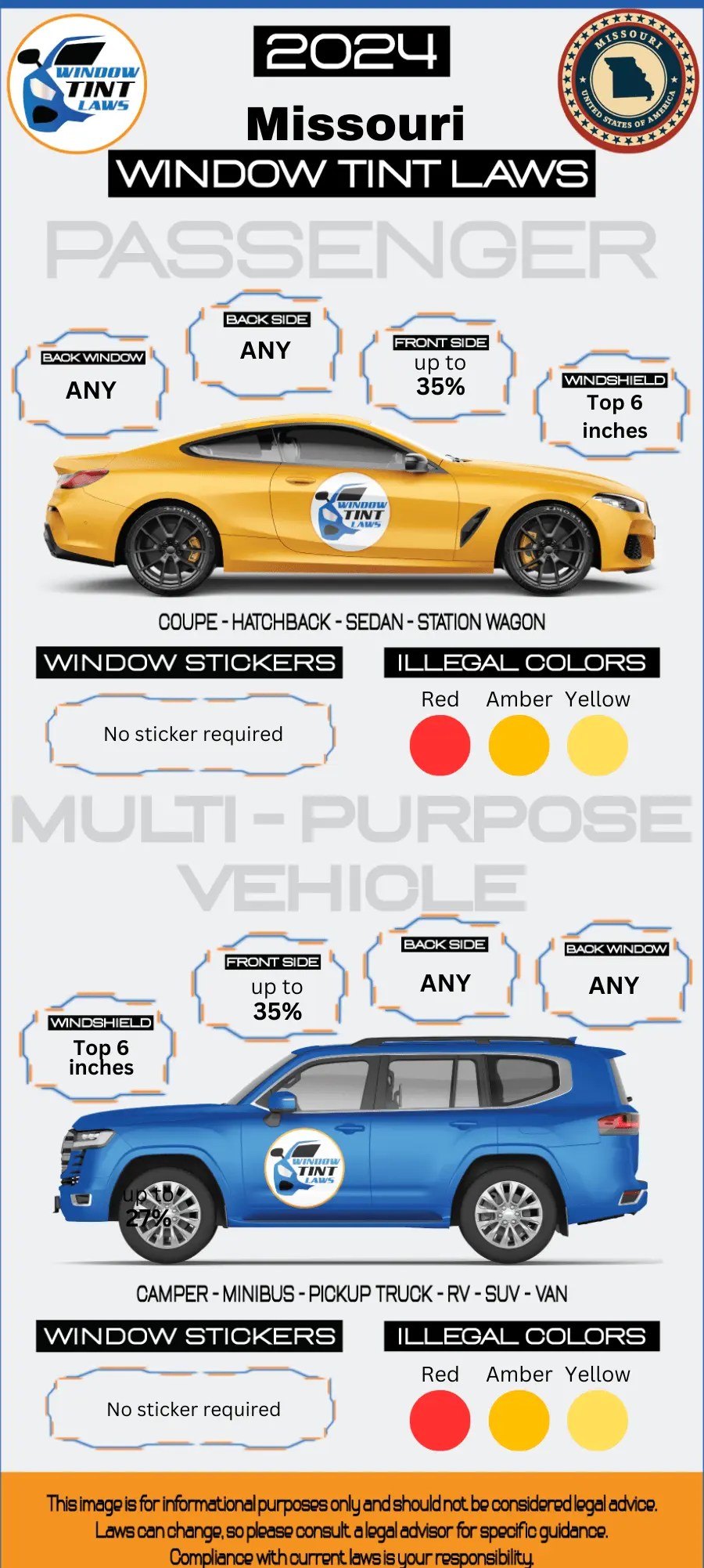 Missouri Tint Laws 2024 Updated Legal Tint Limit