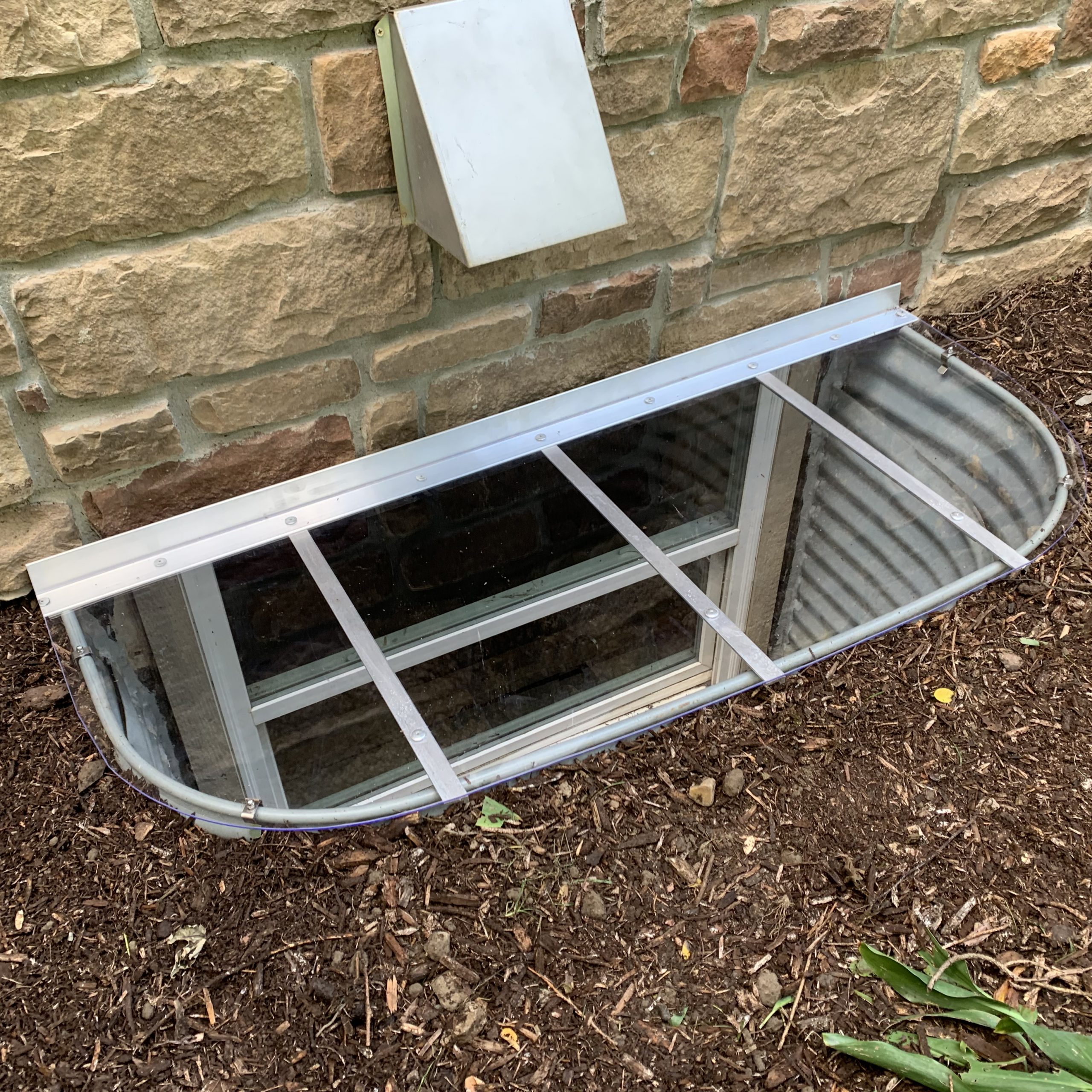 Flat Window Well Cover From Industrial Polycarbonate. Made In USA.