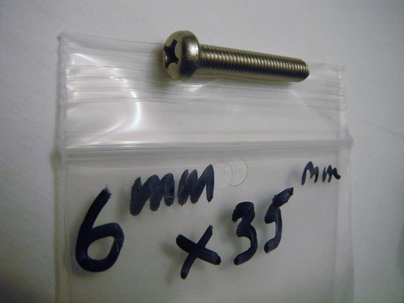 Chinook Fin Screw M6 x 35 Phil Pan MS SS Wind Power Watersports
