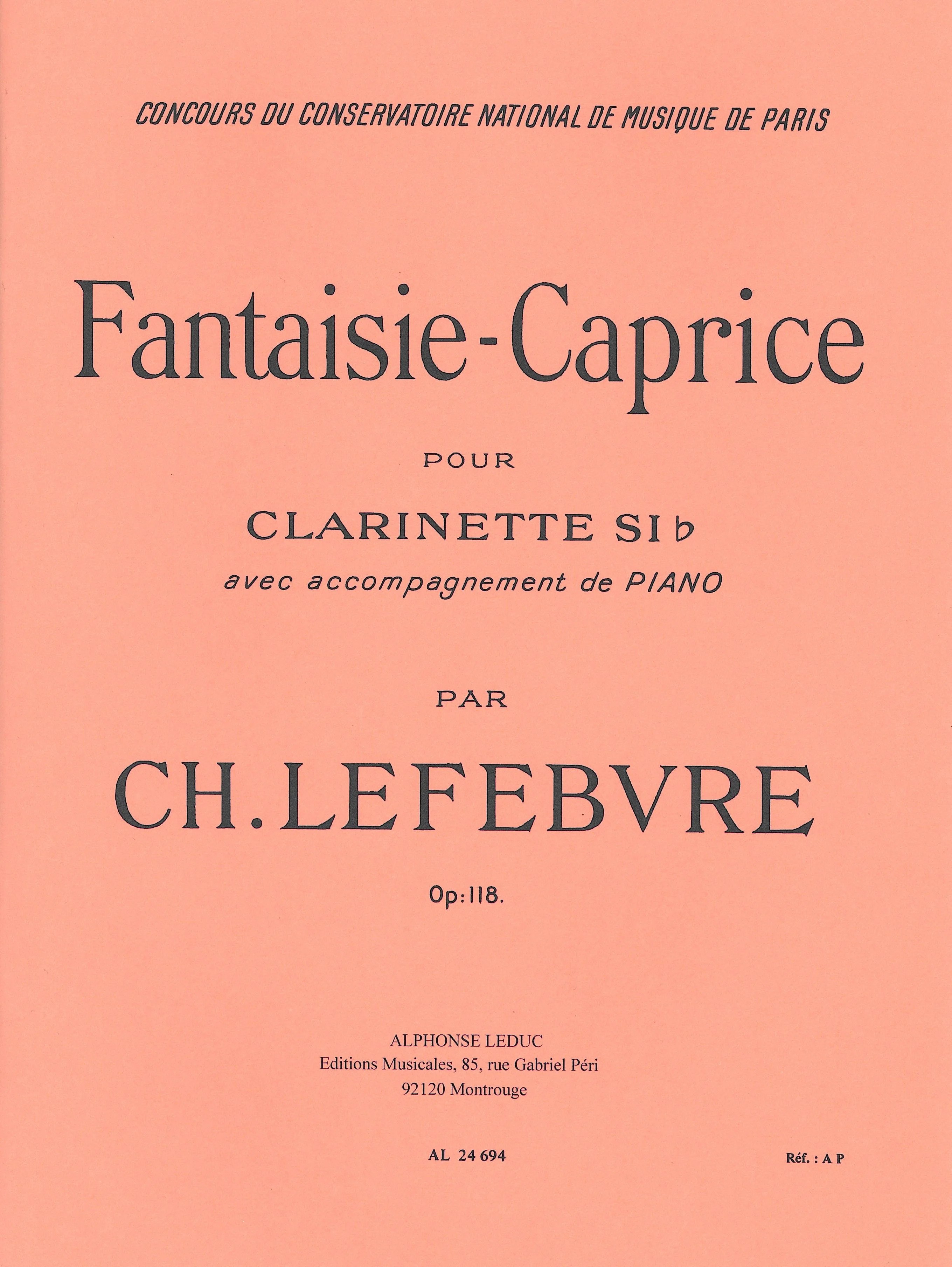 ファンタジー・カプリス（幻想奇想曲）Op.118（クラリネットソロ）／FantaisieCaprice Op. 118 ウィンズスコア