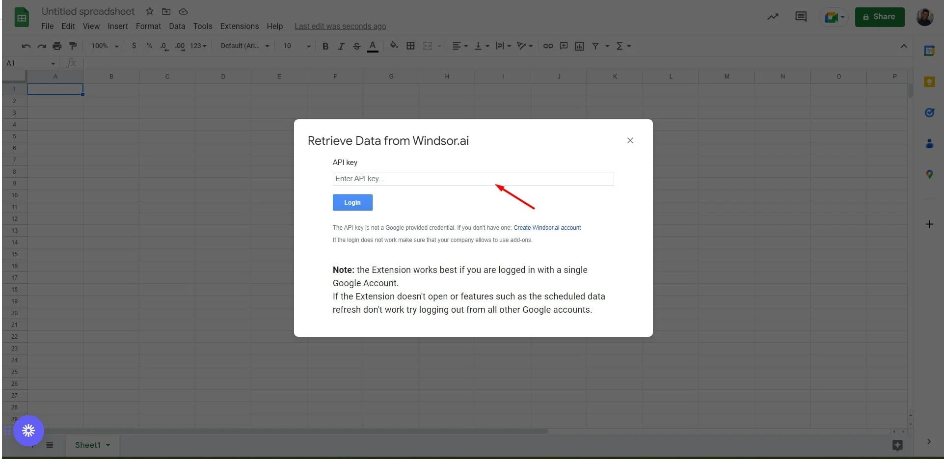 Google Sheets Salesforce Connector from Windsor.ai