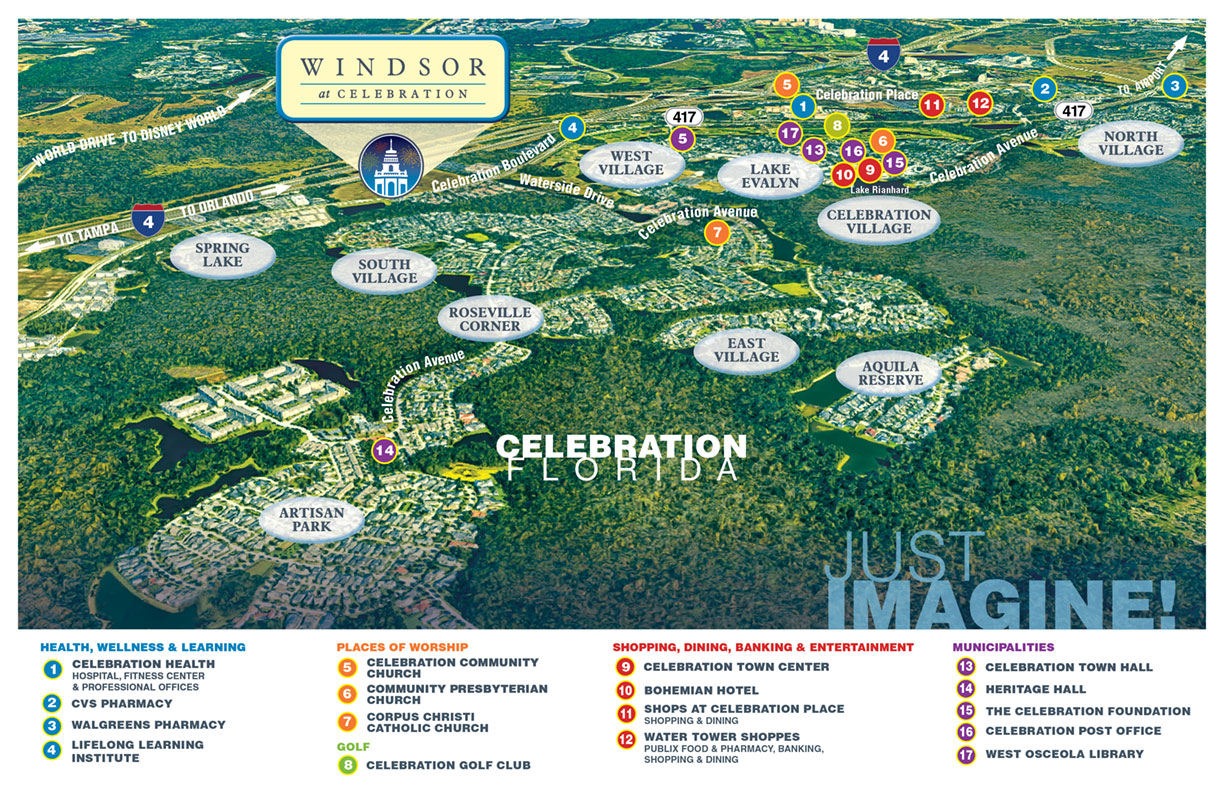 Map Of Celebration Florida Why Retire In Celebration, Fl | Windsor At Celebration