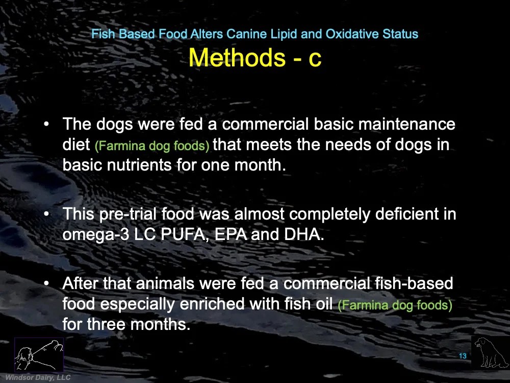 Windsor Dairy Effects of Fishbased Food in Police Dogs