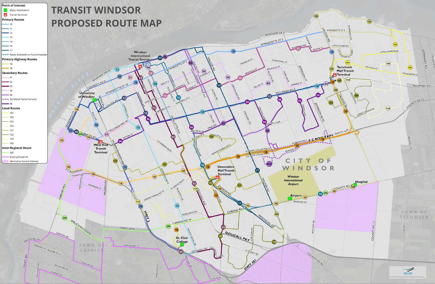 Proposed New Routes For Transit Windsor Released windsoriteDOTca News