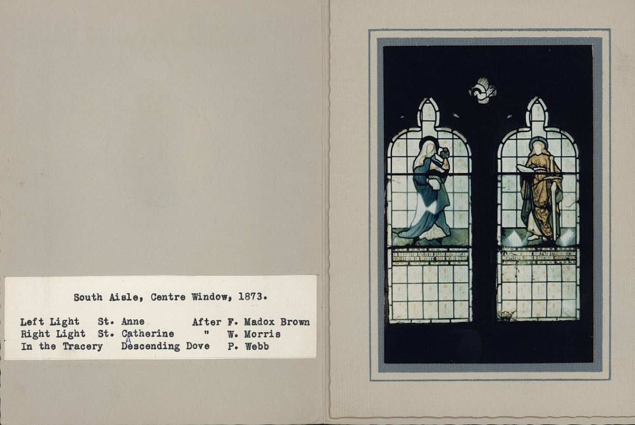 Photograph, stained glass windows by Morris & Co, taken 1980s