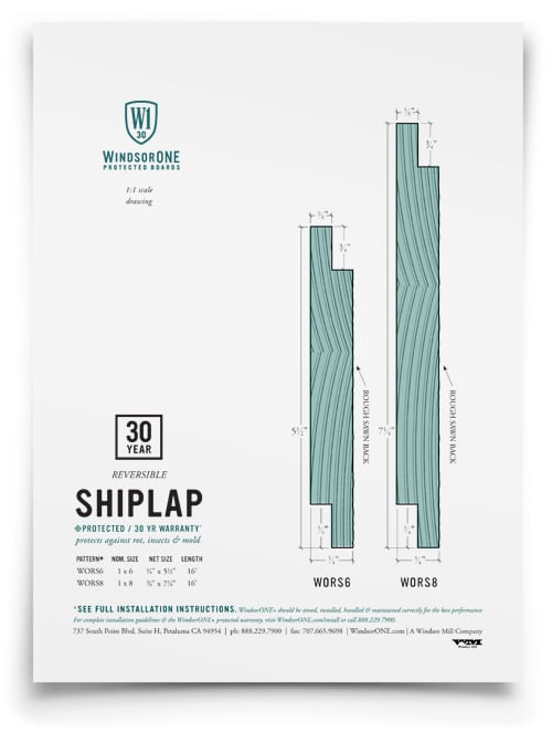 Shiplap Boards, Protected with a 30Year Warranty WindsorONE
