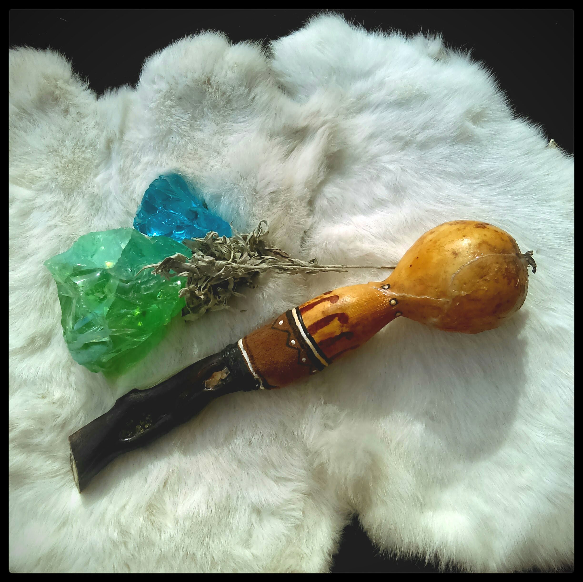 Ceremonial Gourd Rattle Wind Spirit Teaching