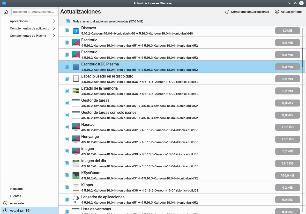 kde plasma 5.16.3 plasma 01