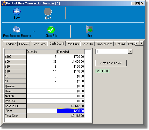 Point of Sale Transaction Report