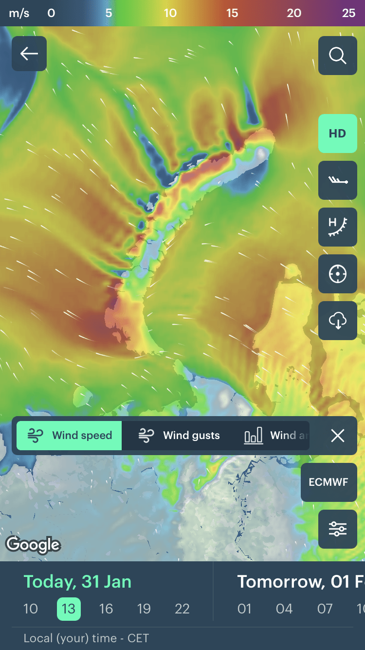 How to get wind forecast in less than three clicks in Windy.app Windy.app