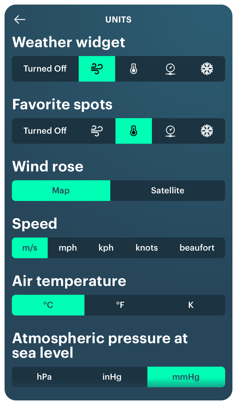 What are the weather units of measurement and which ones are best to