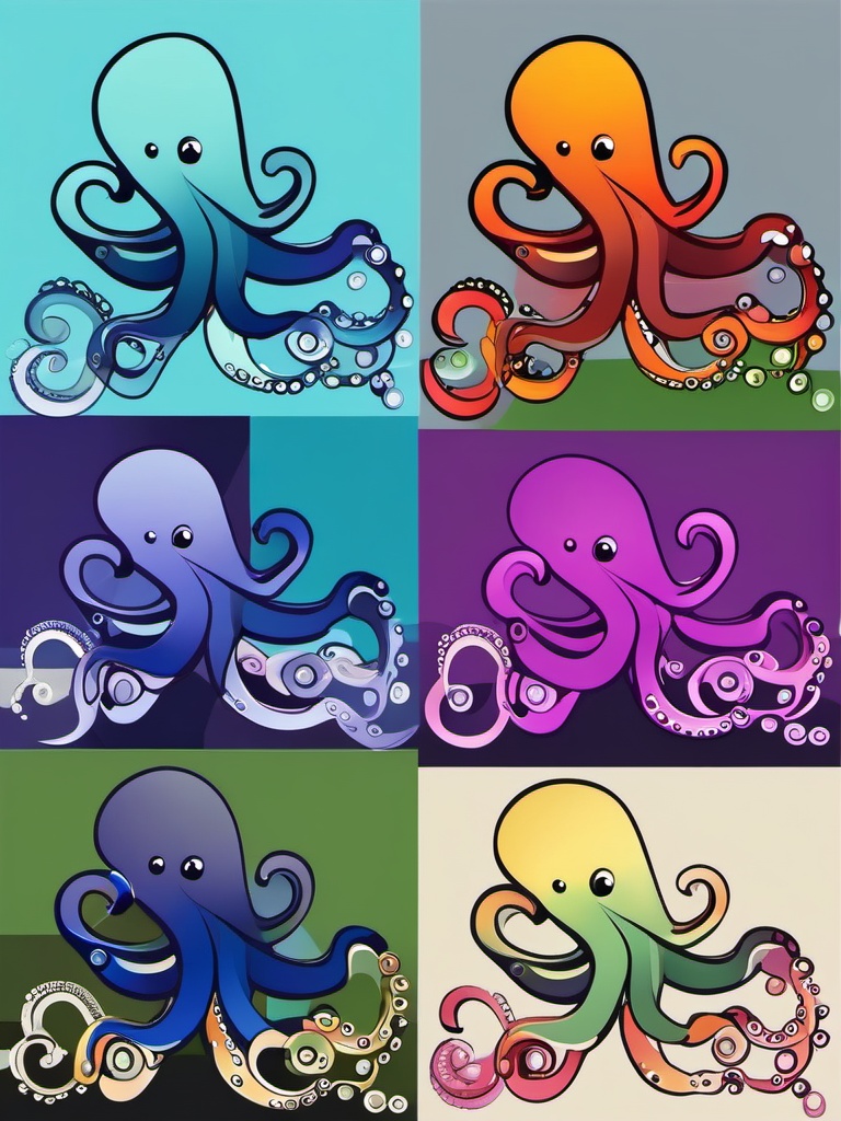 Octopus Clipart Octopus Changing Colors As It Explores