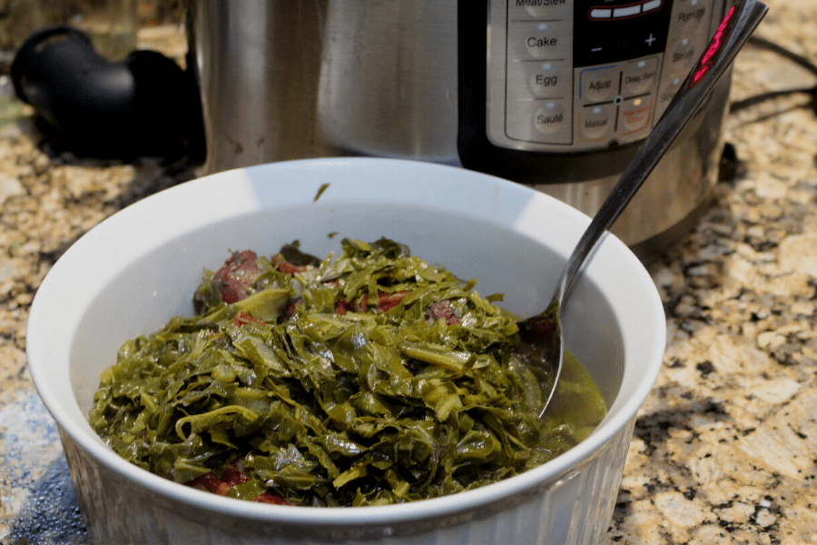 Southern Instant Pot Collard Greens Windy City Peach