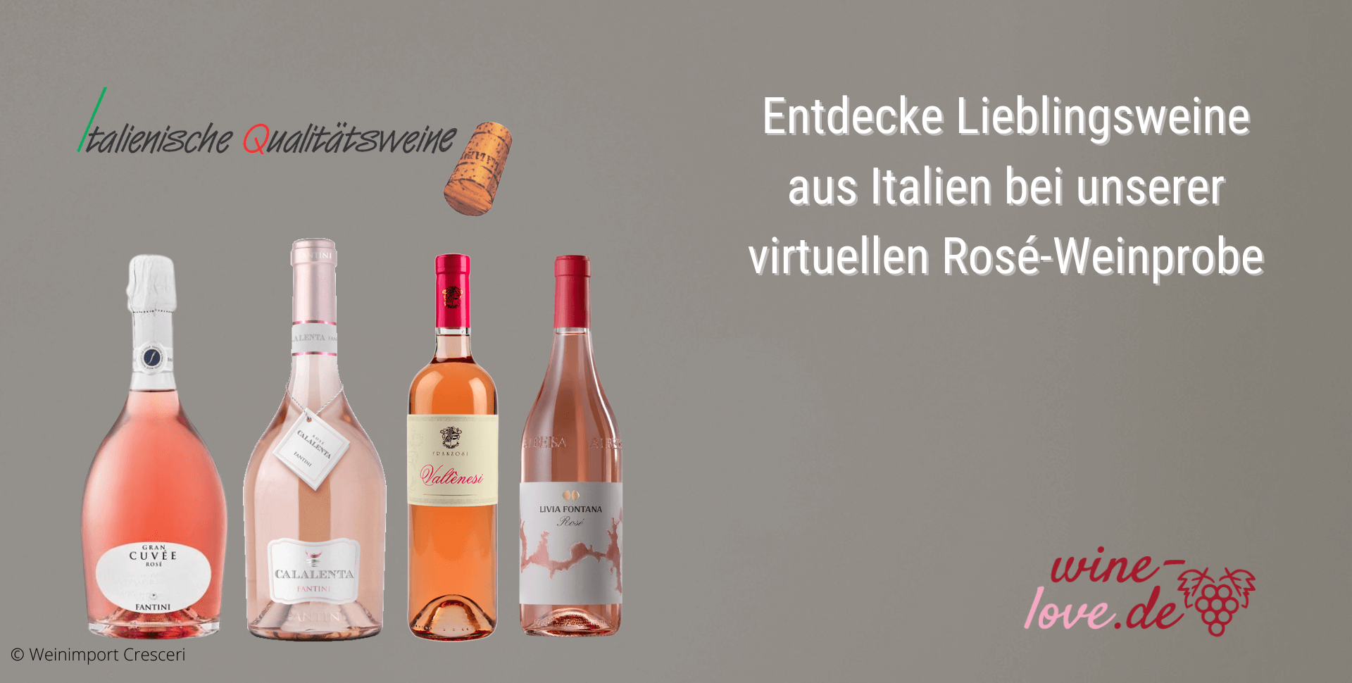 Virtuelle RoséWeinprobe mit italienischem Wein und Stefano Cresceri am