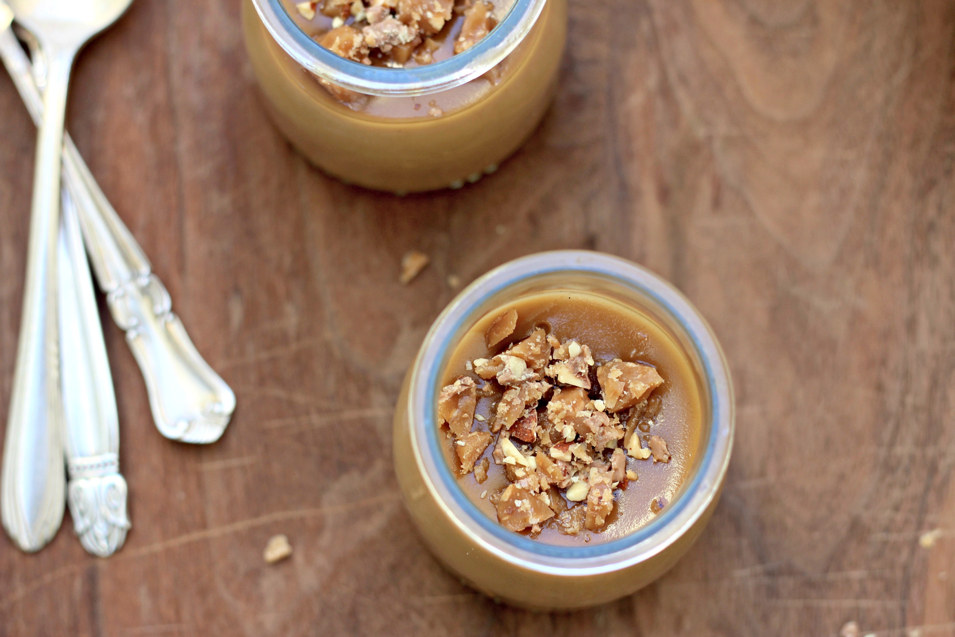 Vegan Bourbon Butterscotch Pudding Wine with Dinner