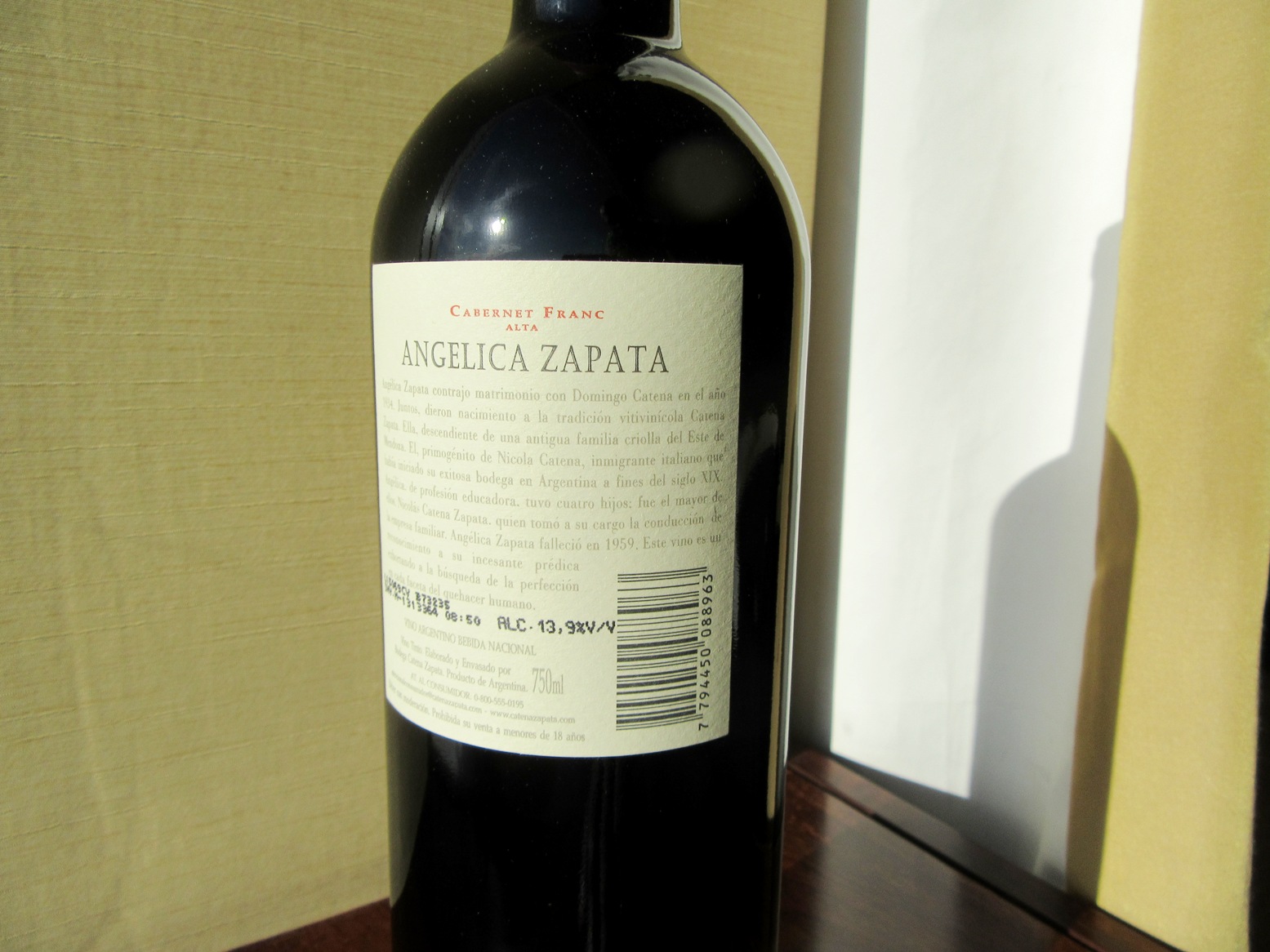 Bodega Catena Zapata Angelica Zapata Franc Alta 2011 Like a