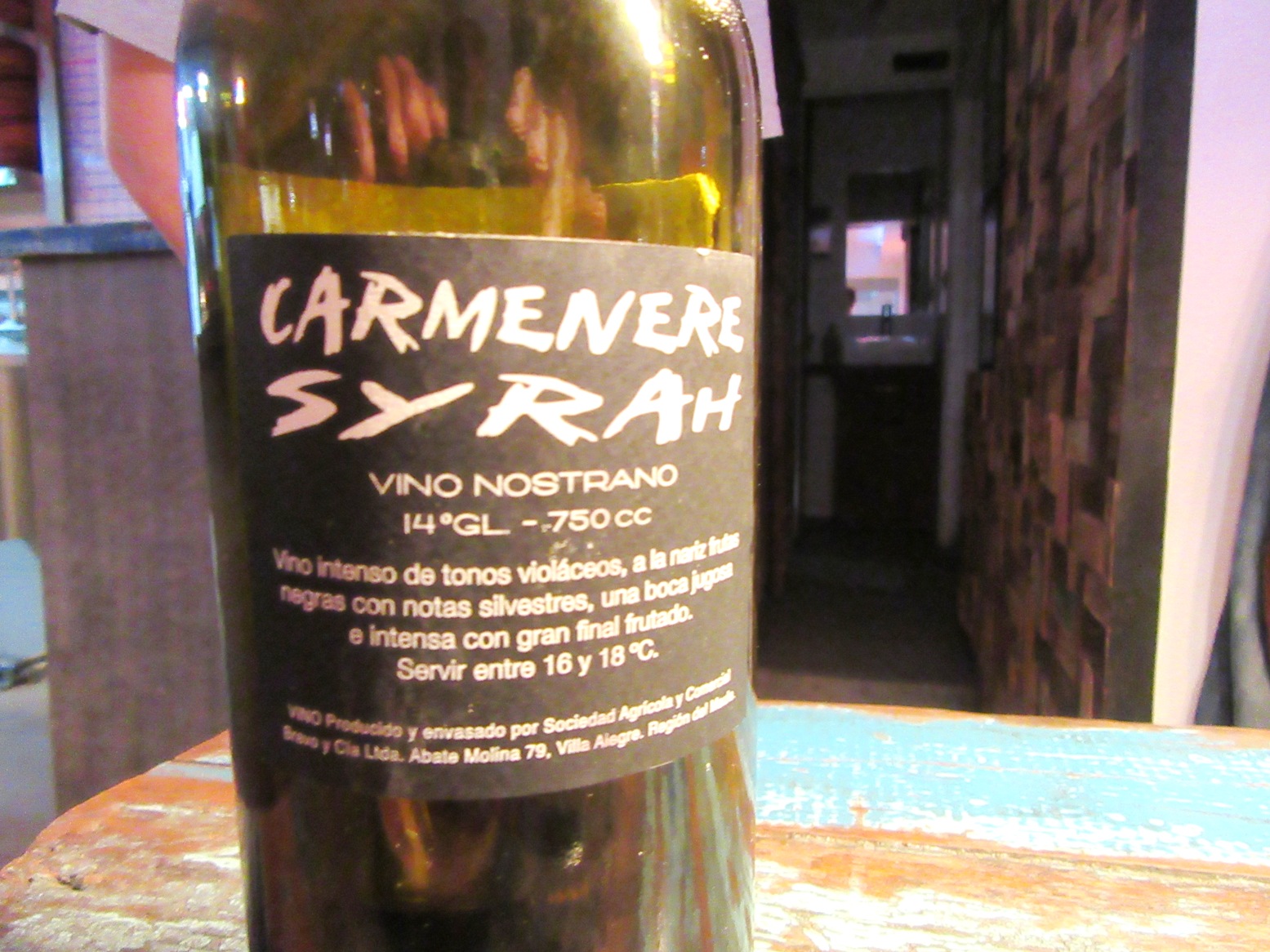 Vino Nostrano CarmenereSyrah 2012 Blackberry & Black Pepper Wine