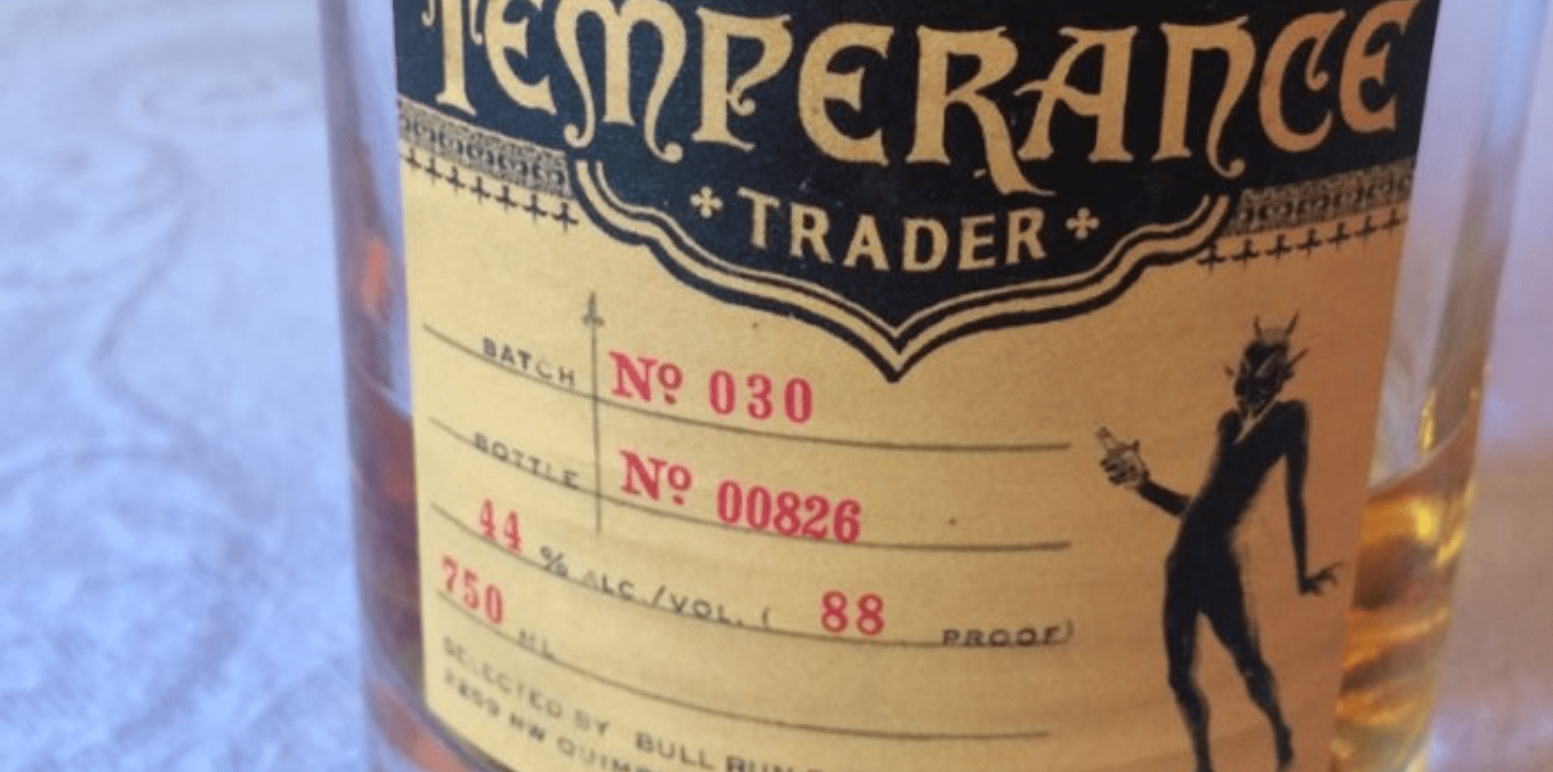 Bull Run Distilling Co. Temperance Trader Straight Bourbon Whiskey