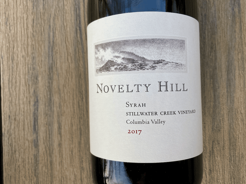 Washington wine 2017 Novelty Hill Stillwater Creek Vineyard Syrah