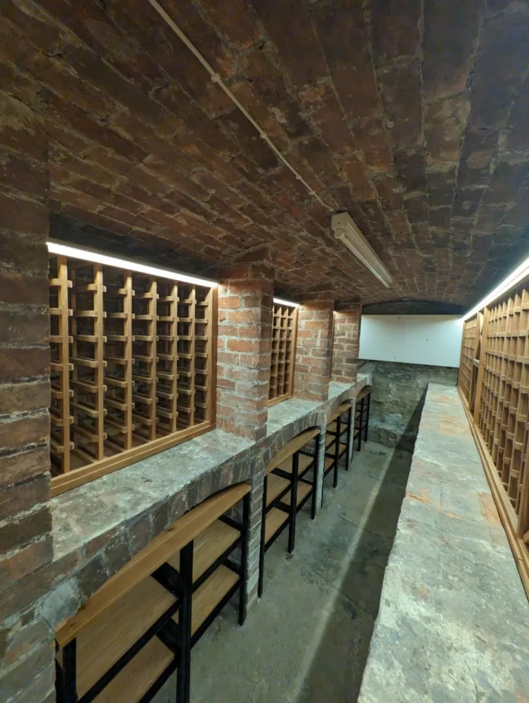 Solid Oak Wine Rack in an Old Cellar Wine Racks UK