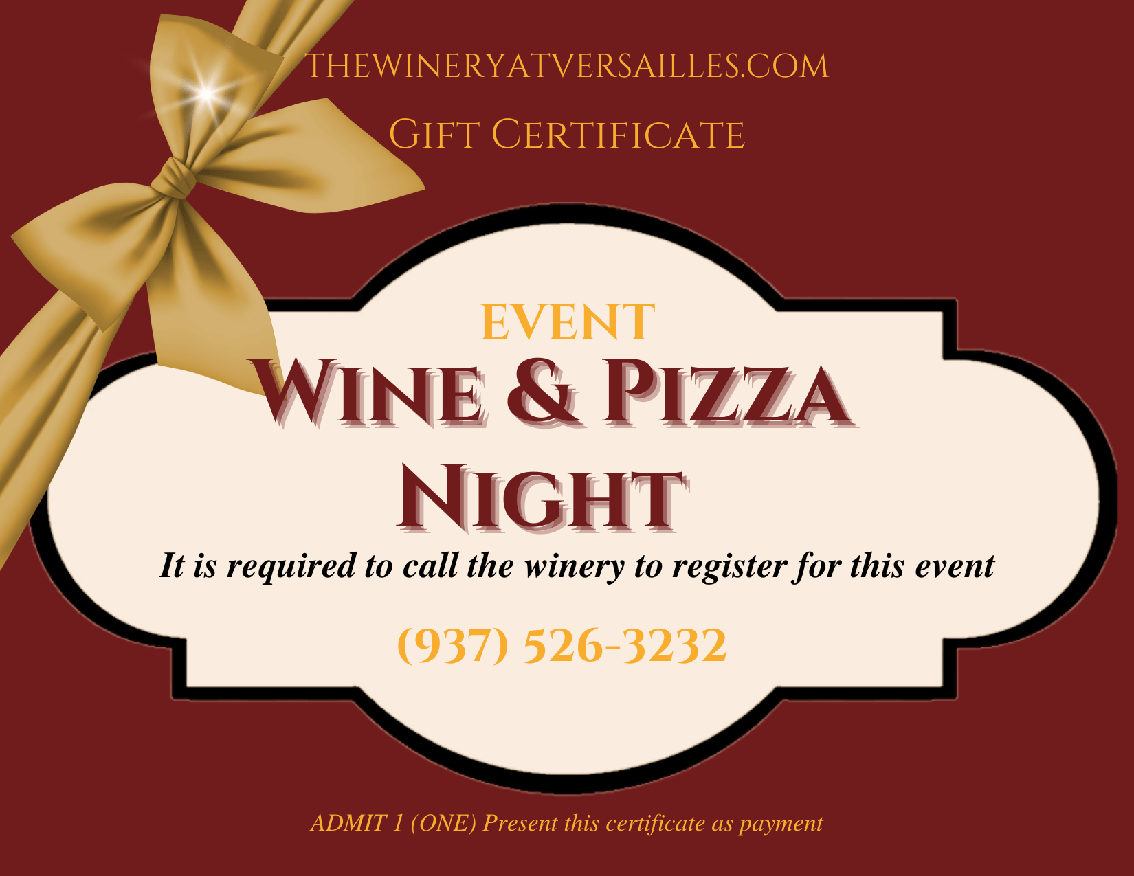 Cyber Monday BOGO Tickets! Winery at Versailles