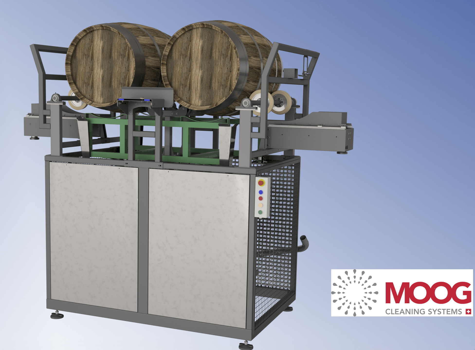 MOOG FR2 Automatic 2 Barrel Washer/Steamer Wine Works Equipment and