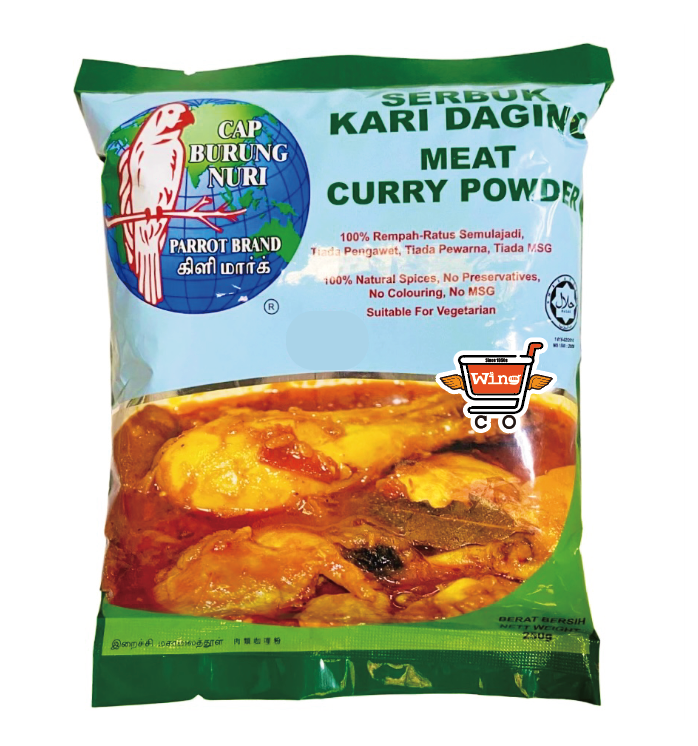 Meat Curry Powder 250g Parrot WING & CO 云客亚超