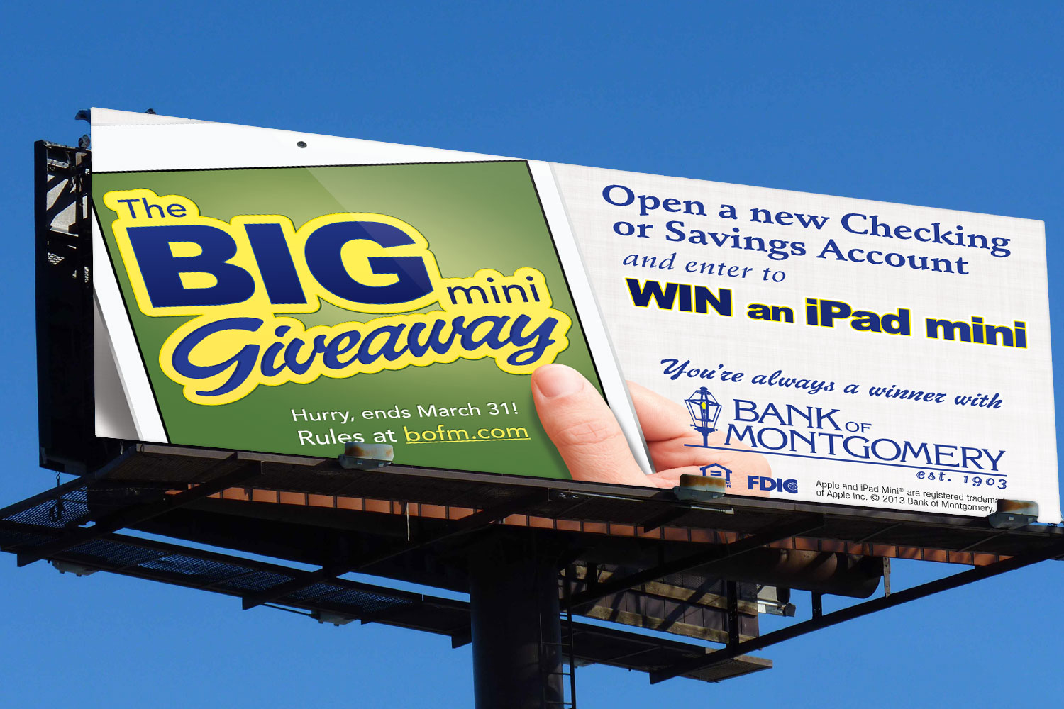 Bank of Montgomery Billboard Winged Design