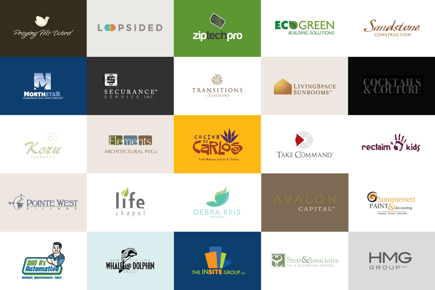 Logo Collage Winged Design