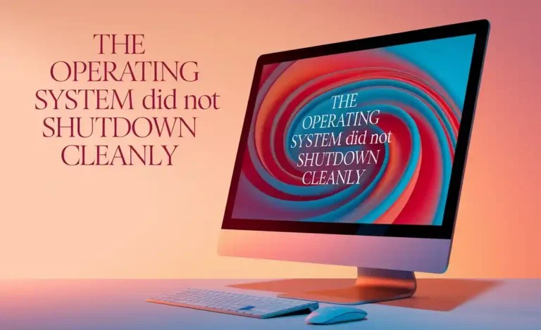 The Operating System Did Not Shutdown Cleanly