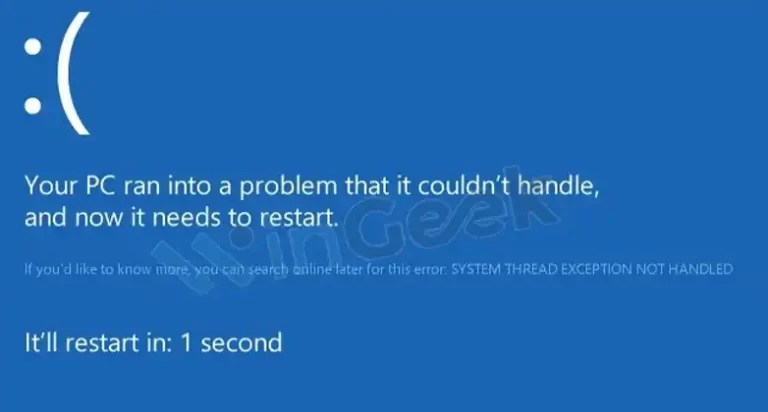 System Thread Exception Not Handled DXGMMS1 Sys
